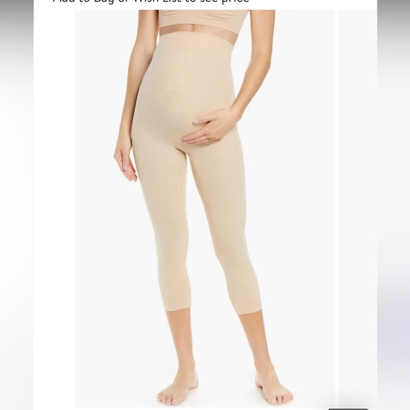 ❌SKIMS Solutionwear Maternity Tights Leggings High Waisted Clay Tan S/M - Picture 2 of 7
